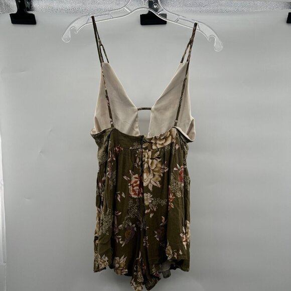 AUDREY 3+1 Sleeveless Floral Romper Green/Multi Women's Size Small - Picture 7 of 9